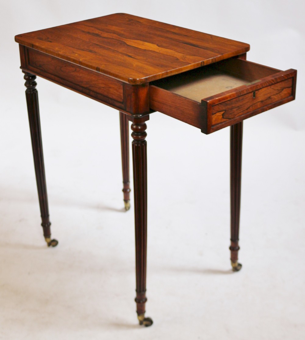 Regency Rosewood 1 Drawer Lamp Side Table View VI