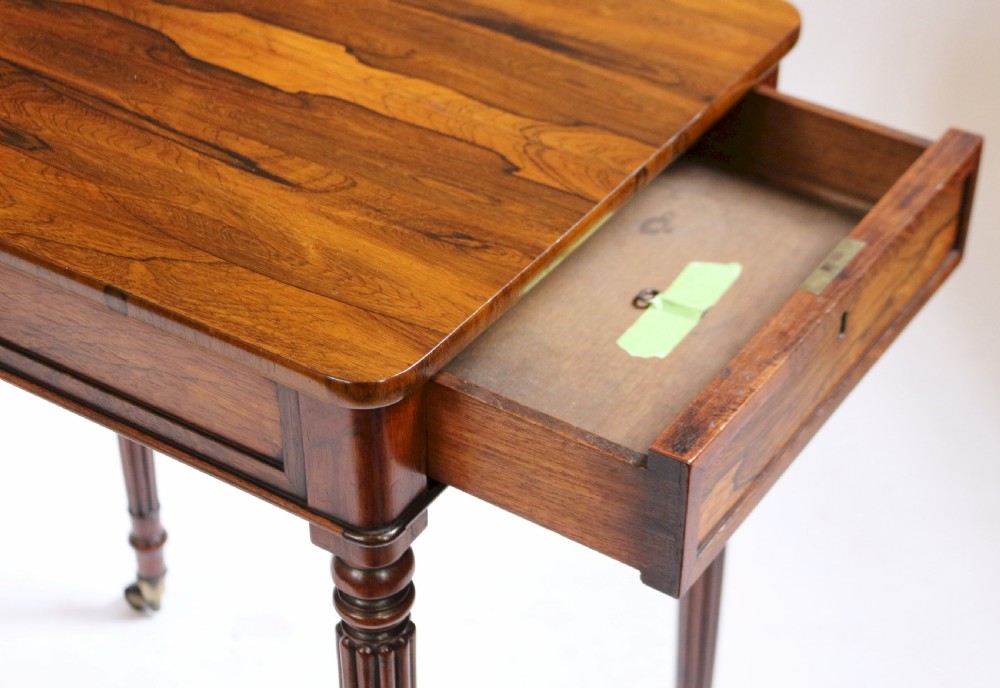 Regency Rosewood 1 Drawer Lamp Side Table View VII