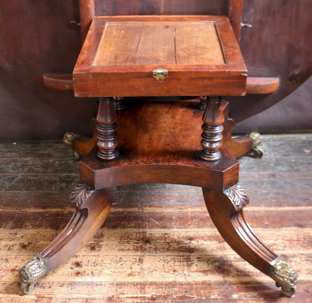 Regency Mahogany Large Round Tilt Top Dining Table View VI