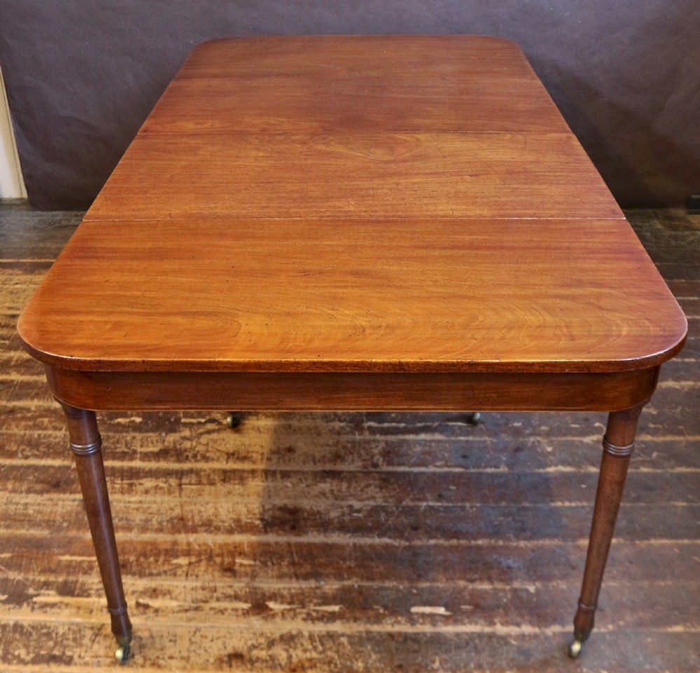 George 111 Mahogany D End Dining Table with 2 Extra Leaves View II