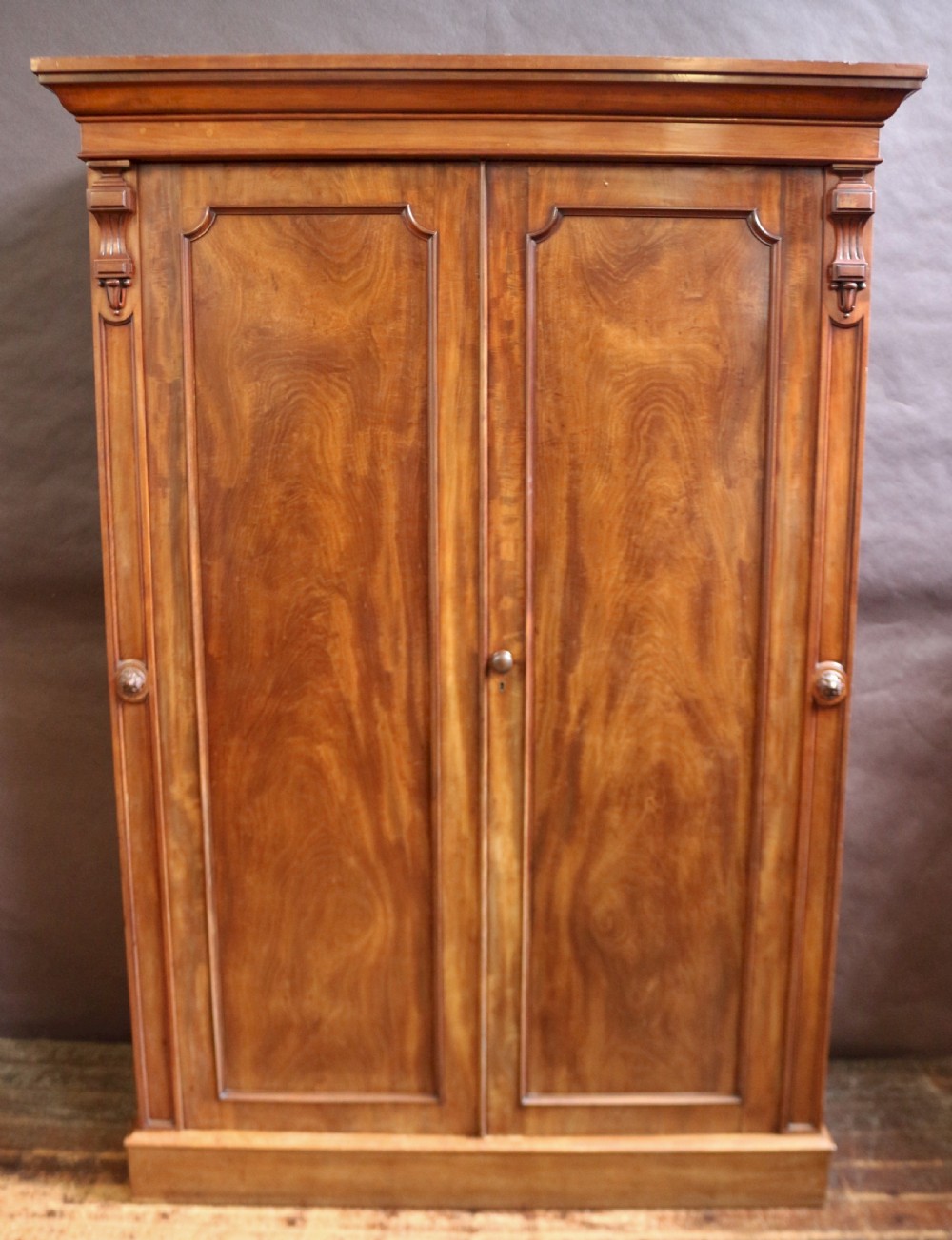 Early Victorian Mahogany 2 Door Wardrobe