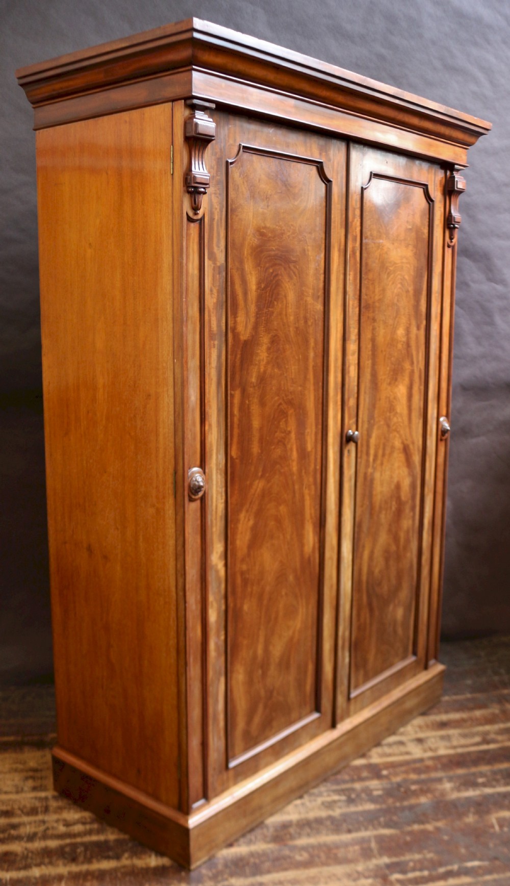 Early Victorian Mahogany 2 Door Wardrobe View VII