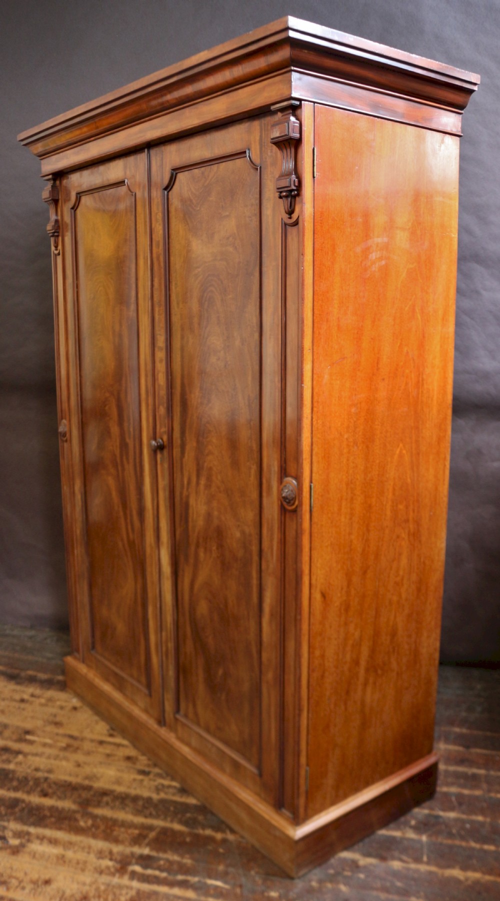 Early Victorian Mahogany 2 Door Wardrobe View VIII