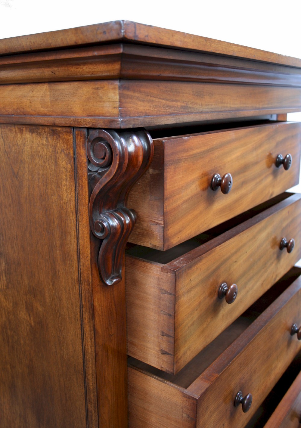 Victorian Large Mahogany 7 Drawer Wellington Chest View IX