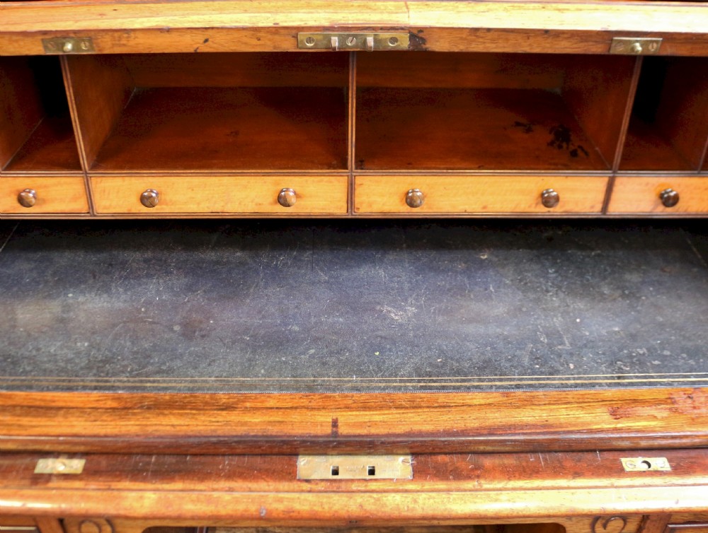 Fine Quality Early Victorian Rosewood Roll Top Desk View IV