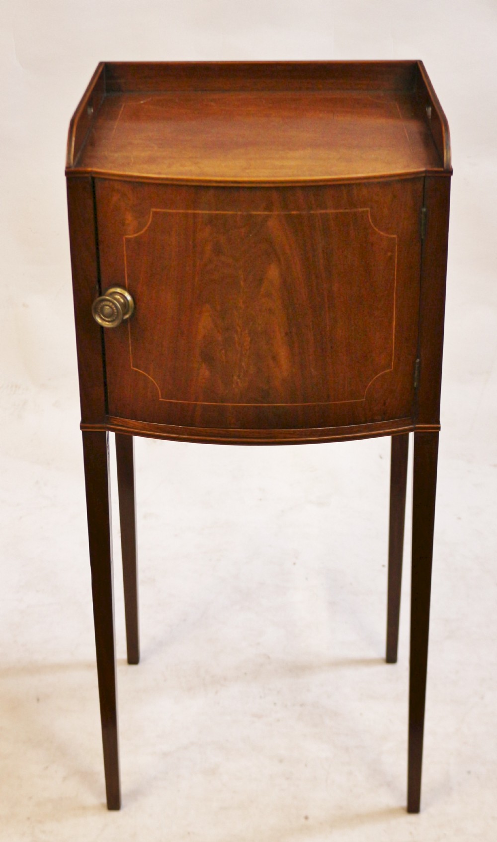 Fine George 111 Mahogany Bowfront Beside Cupboard