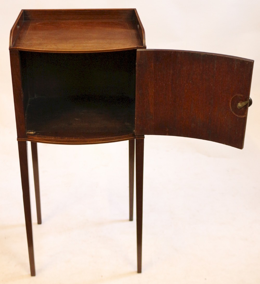 Fine George 111 Mahogany Bowfront Beside Cupboard View II