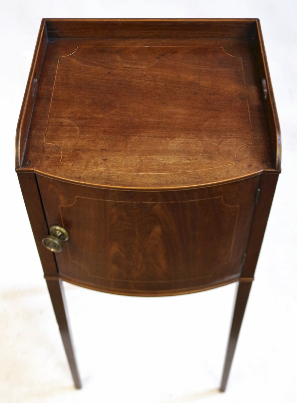 Fine George 111 Mahogany Bowfront Beside Cupboard View III