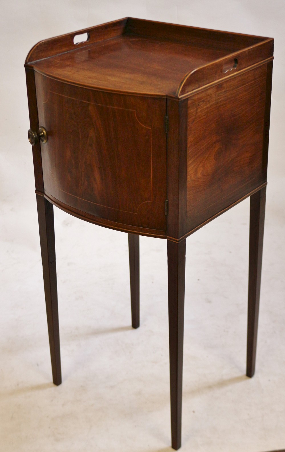 Fine George 111 Mahogany Bowfront Beside Cupboard View VI
