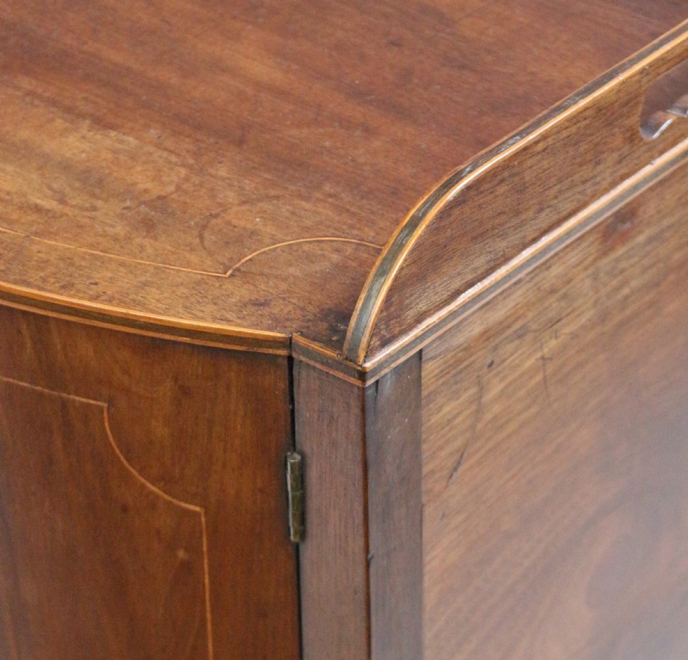 Fine George 111 Mahogany Bowfront Beside Cupboard View VIII