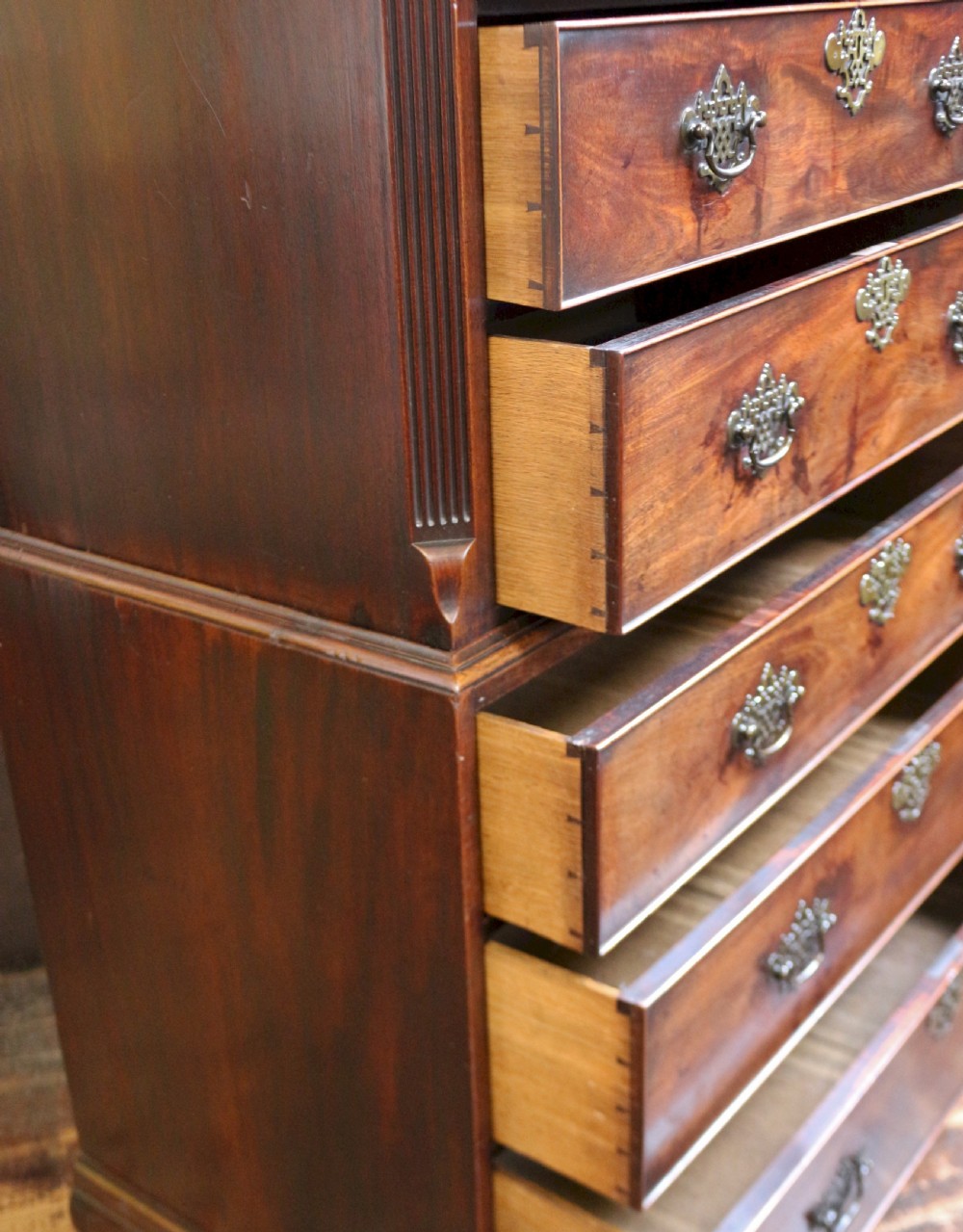 Fine George 111 Mahogany Tallboy Chest on Chest View III