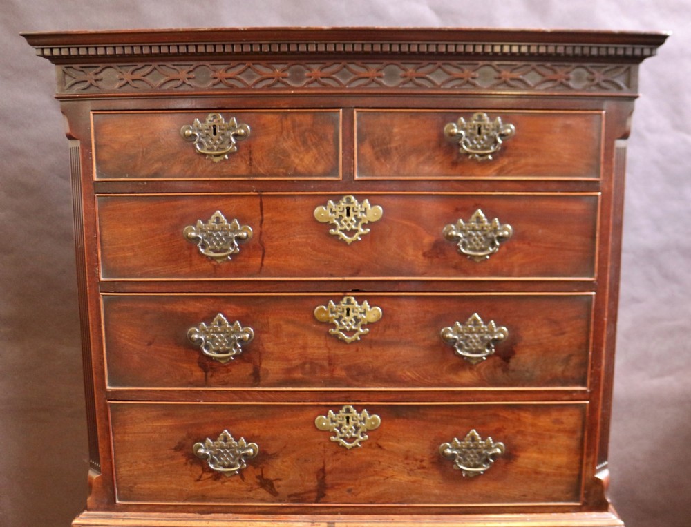 Fine George 111 Mahogany Tallboy Chest on Chest View VI