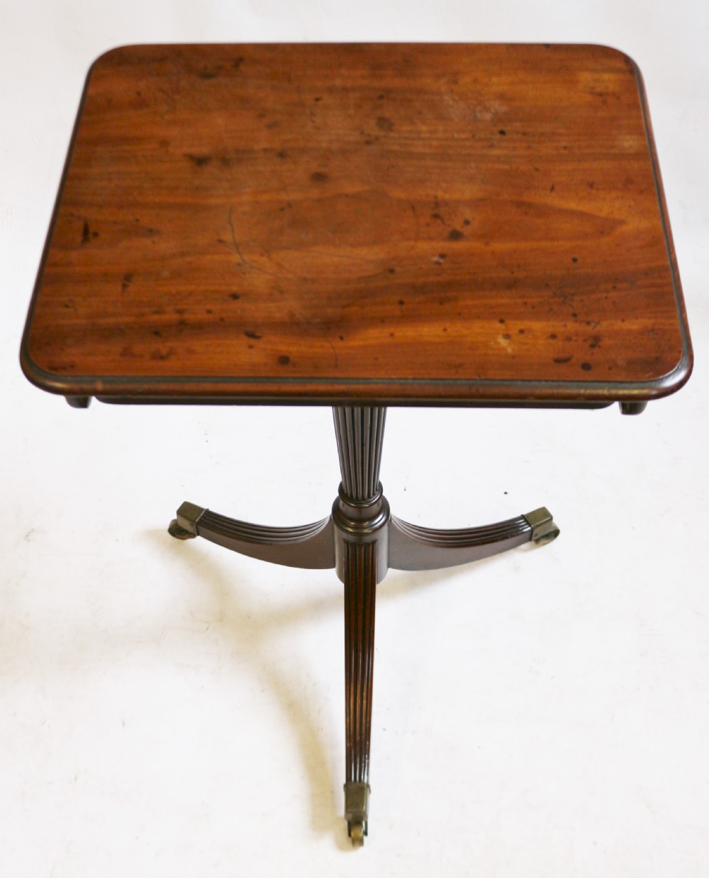 Regency Mahogany Tripod Table with Slide Out Upstand View III