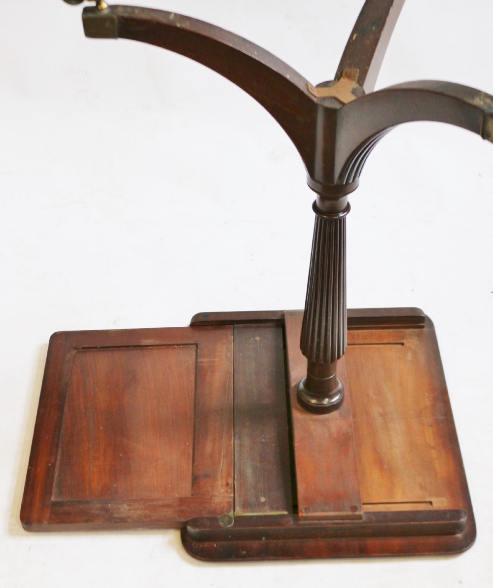 Regency Mahogany Tripod Table with Slide Out Upstand View IX