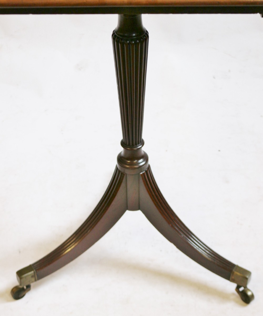 Regency Mahogany Tripod Table with Slide Out Upstand View X
