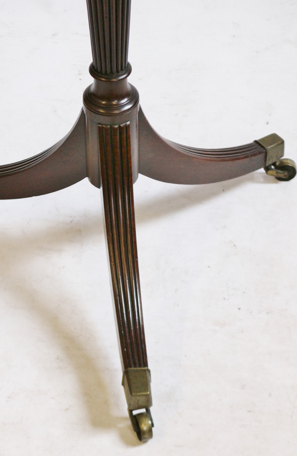 Regency Mahogany Tripod Table with Slide Out Upstand View XI