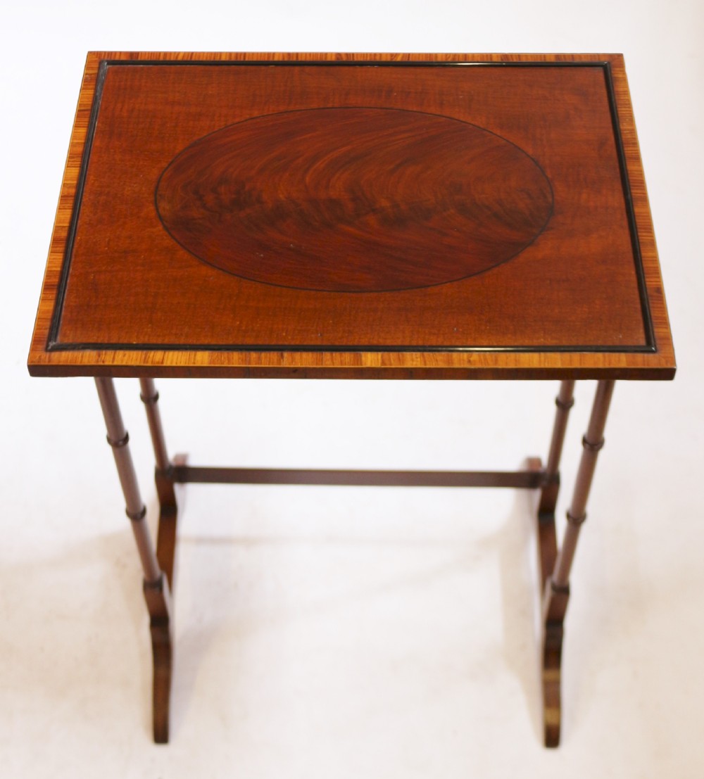 Edwardian Feathered Mahogany Nest of 4 Tables View V