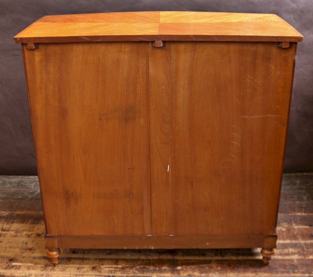Fine Quality Edwardian Satinwood 5 Drawer Bow Chest View VIII