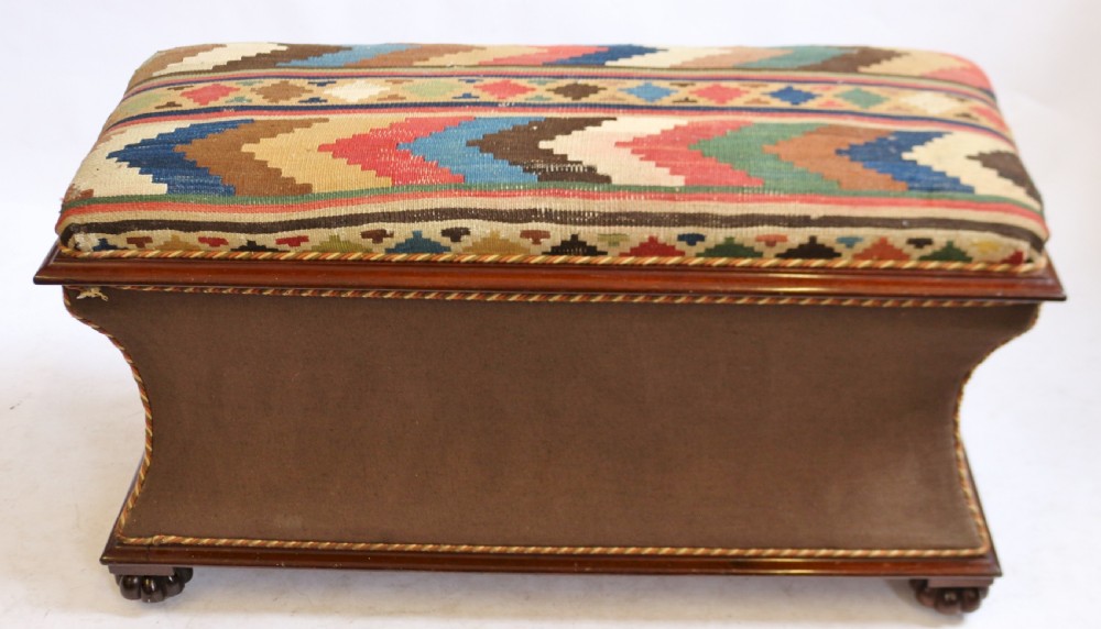 Victorian Mahogany Framed Box Ottoman View V
