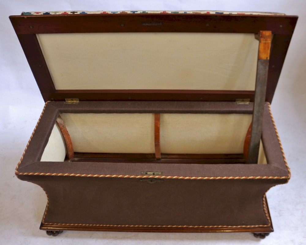 Victorian Mahogany Framed Box Ottoman View VII