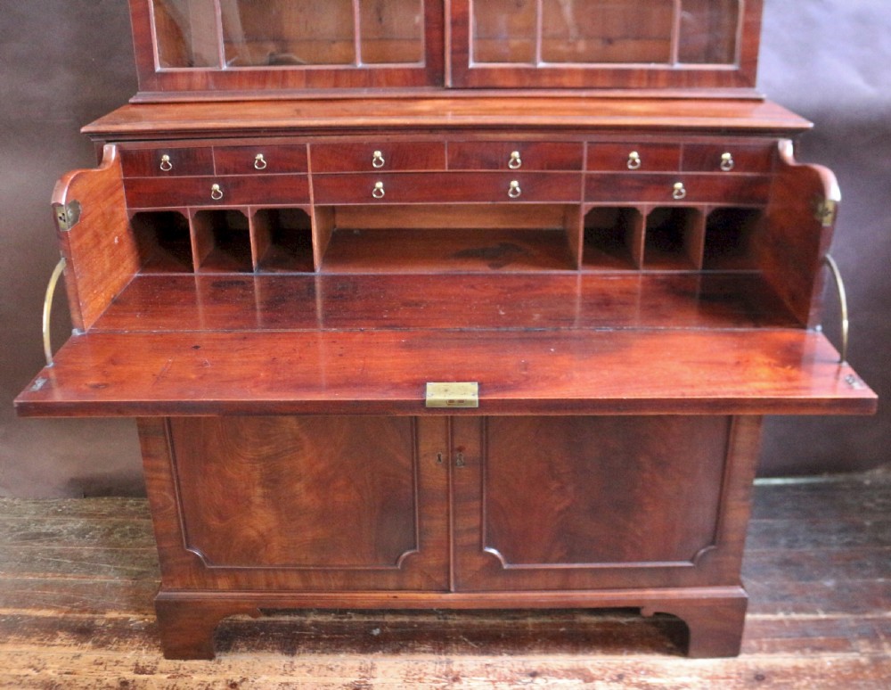Fine George 111 Mahogany Secretaire Bookcase View IV