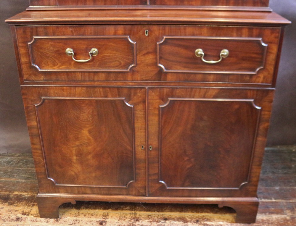 Fine George 111 Mahogany Secretaire Bookcase View VIII