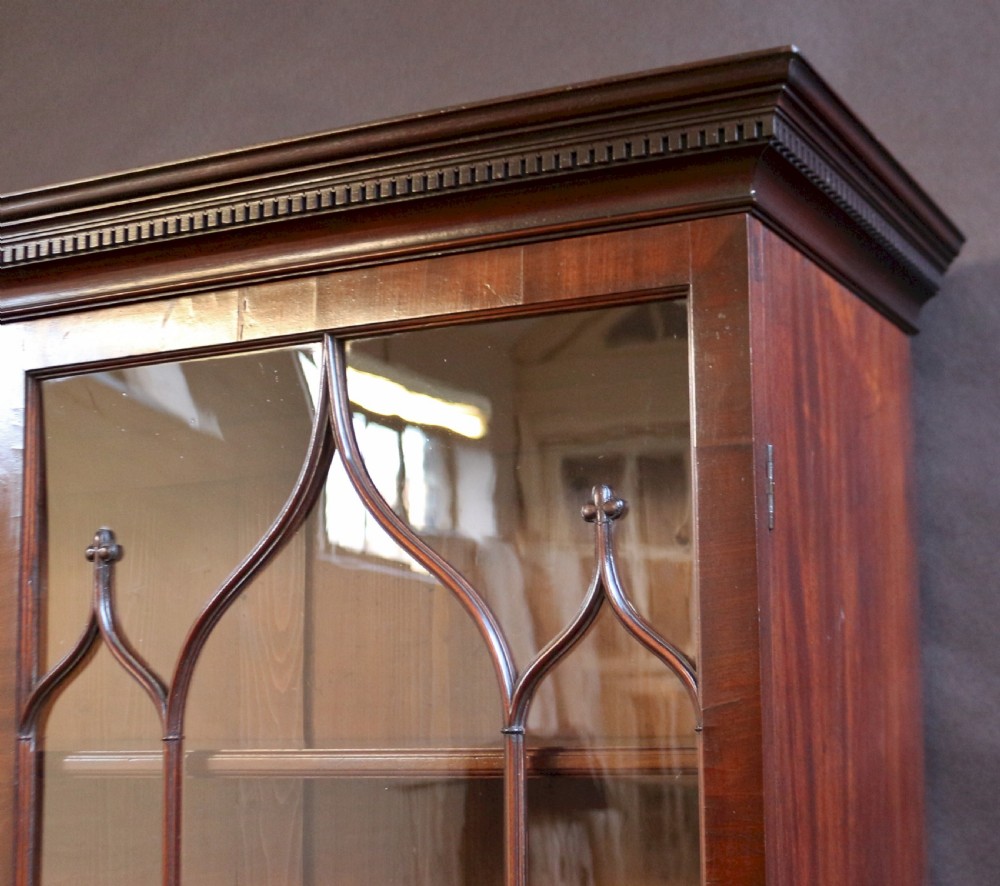 Fine George 111 Mahogany Secretaire Bookcase View IX