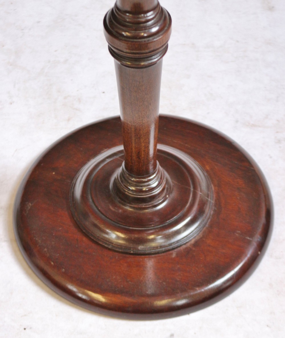 George 111 Mahogany Dish Top Tripod Kettle Stand View V