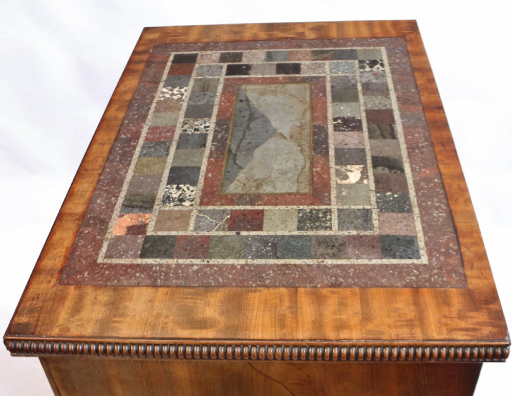 Regency Mahogany 2 Door Side Cabinet with Variated Marble Top View VIII
