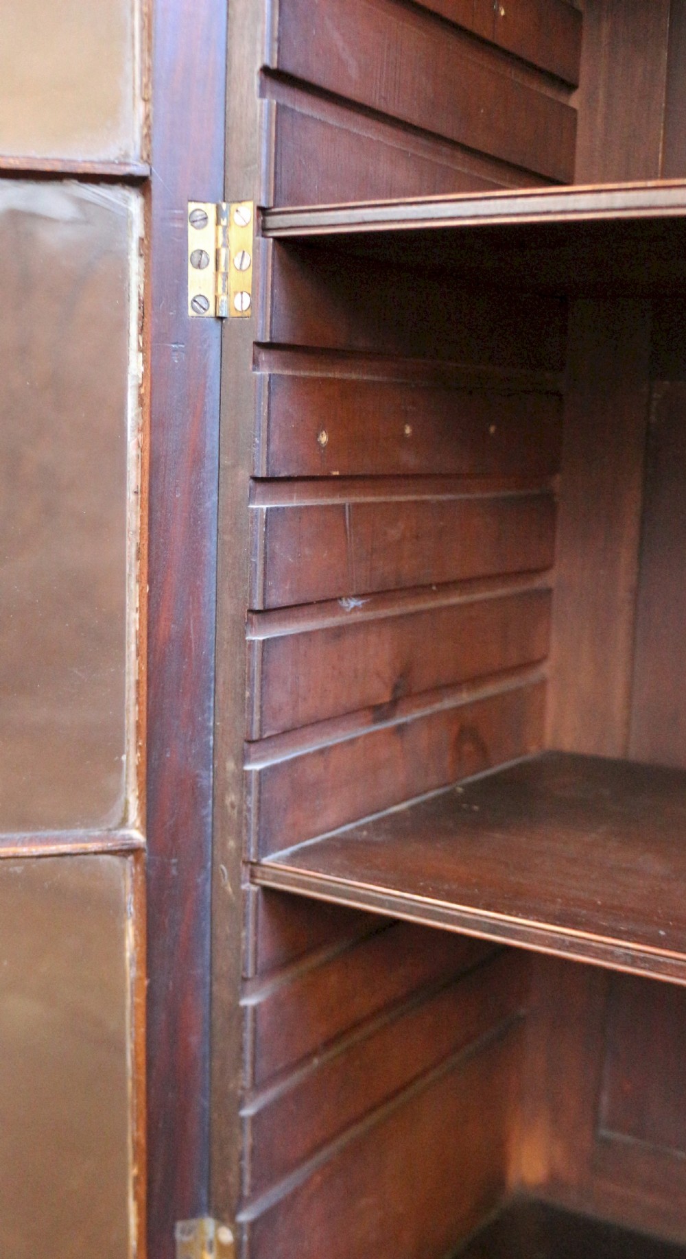George 111 Mahogany Slim Cupboard Base Bookcase View VII