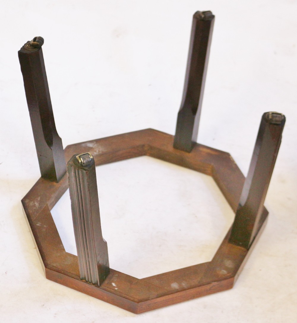 George111 Mahogany Brass Bound Octagonal Wine Cooler on Stand View IX