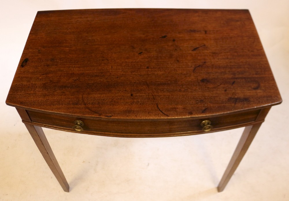 George 111 Mahogany 1 Drawer Bowfront Side Table View II