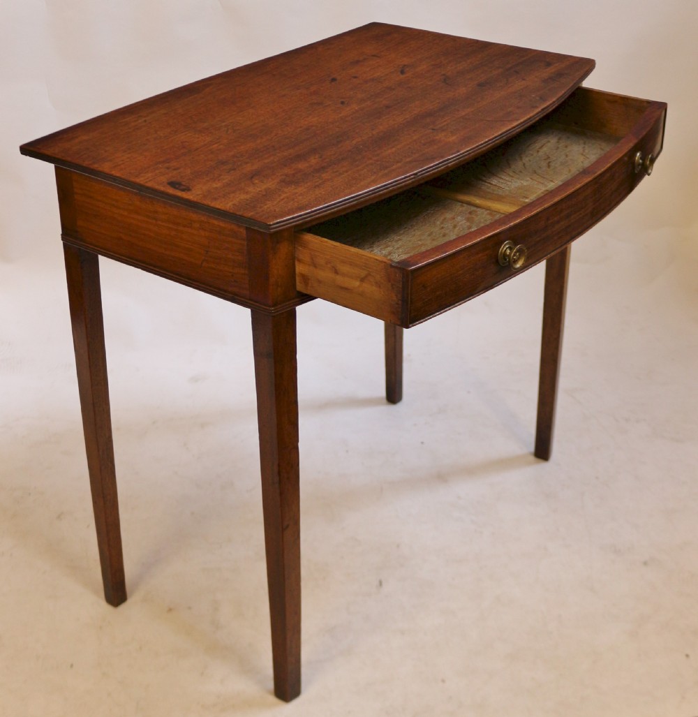 George 111 Mahogany 1 Drawer Bowfront Side Table View III