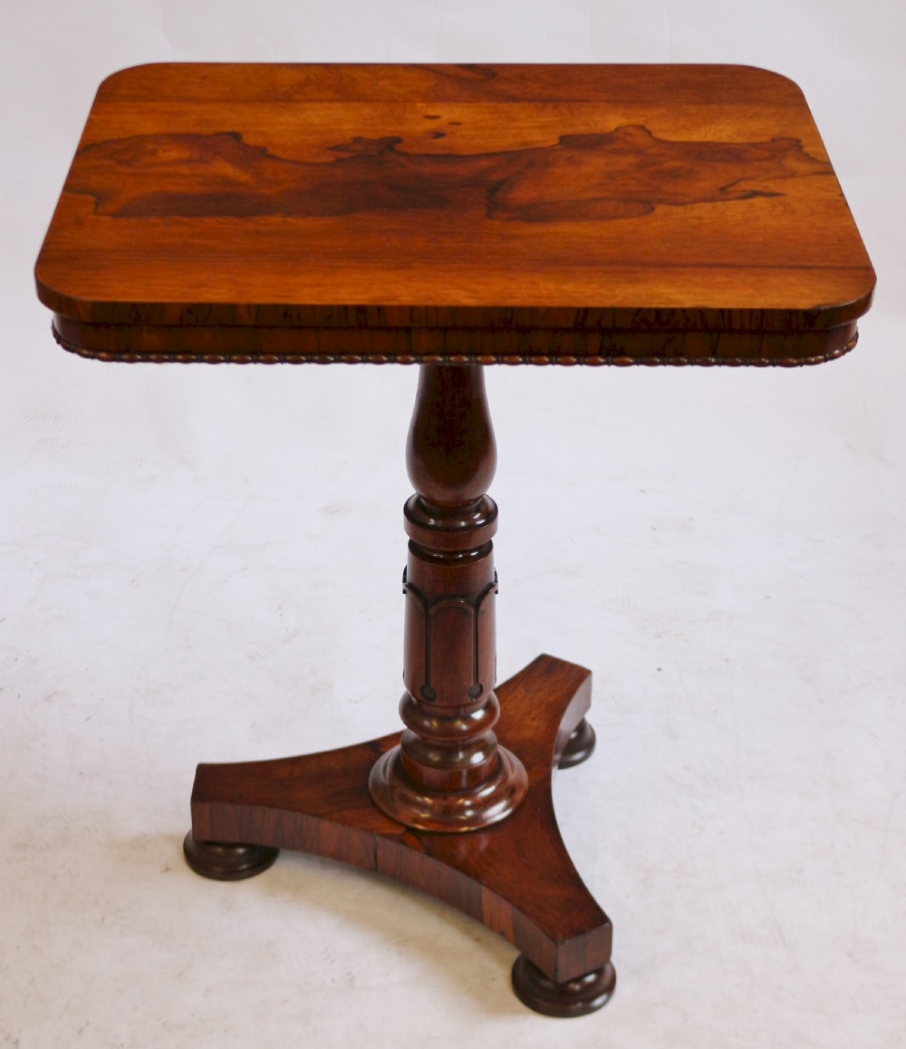 William !V Rosewood Oblong Pedestal Wine Table