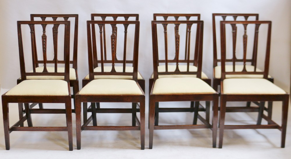 George 111 Mahogany Set of 8 'Hepplewhite' Single Chairs