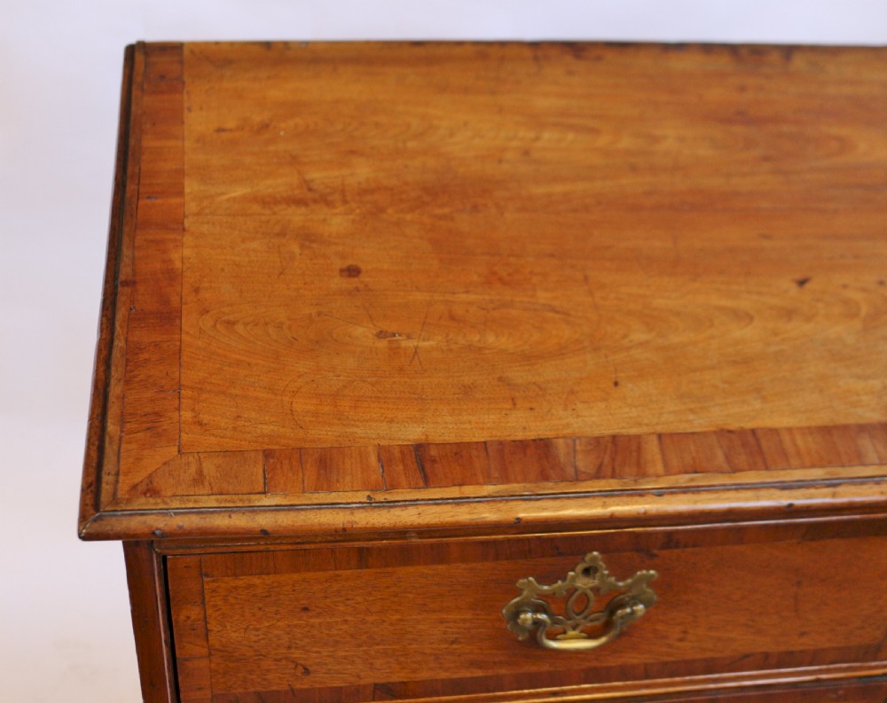 George 11 Solid Walnut and Crossbanded 5 Drawer Chest View VI