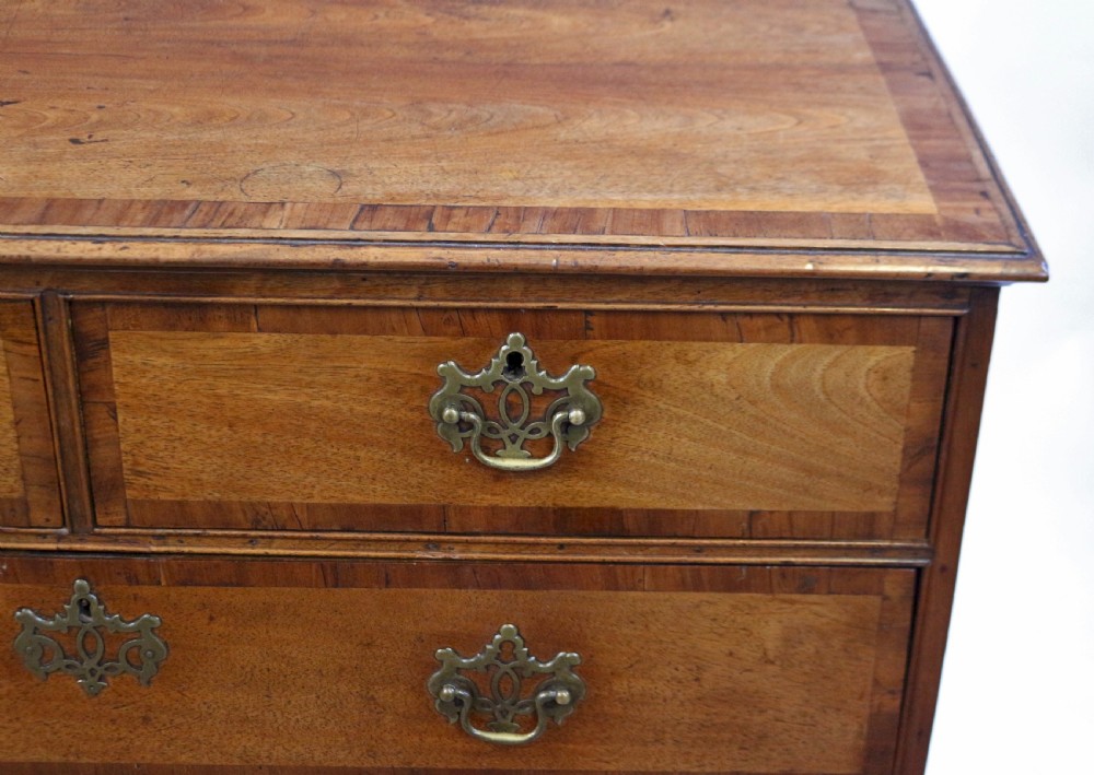 George 11 Solid Walnut and Crossbanded 5 Drawer Chest View VII