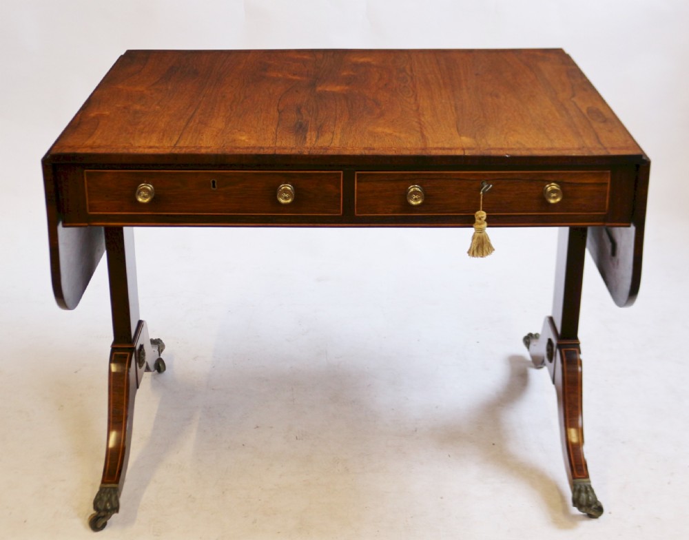 Regency Rosewood End Support Sofa Table