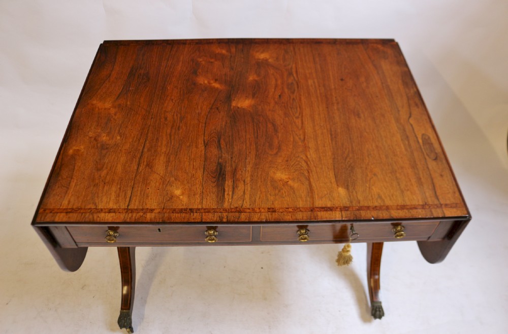 Regency Rosewood End Support Sofa Table View VI