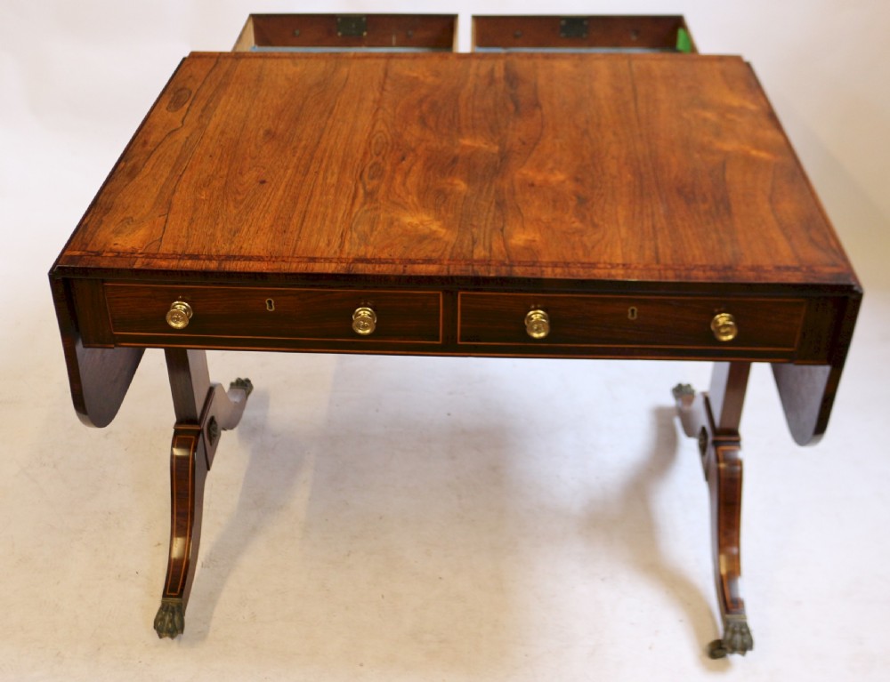 Regency Rosewood End Support Sofa Table View IX