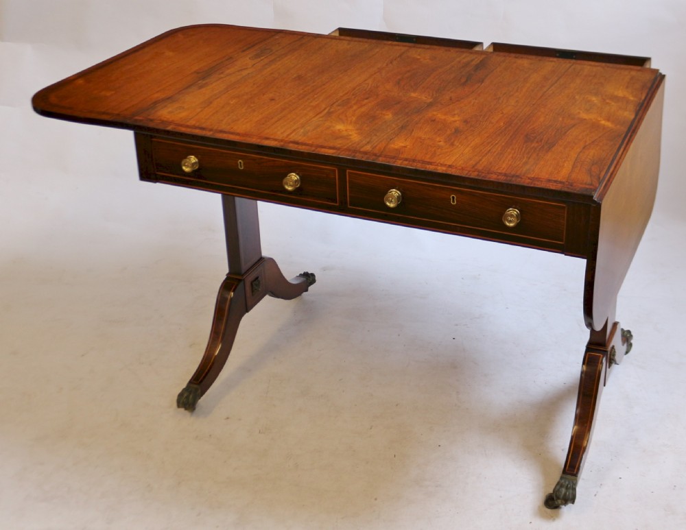 Regency Rosewood End Support Sofa Table View X