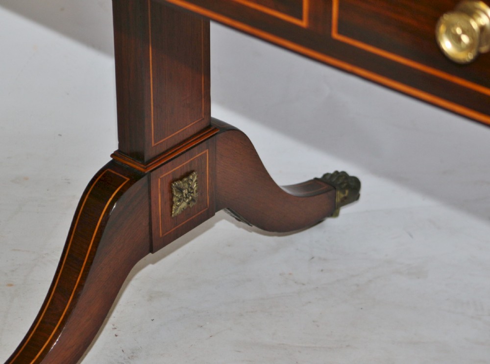 Regency Rosewood End Support Sofa Table View XIV