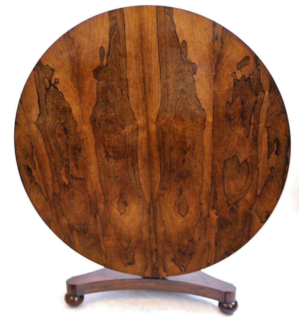 William 1V Round Tilt Top Rosewood Pedestal Centre Table View III