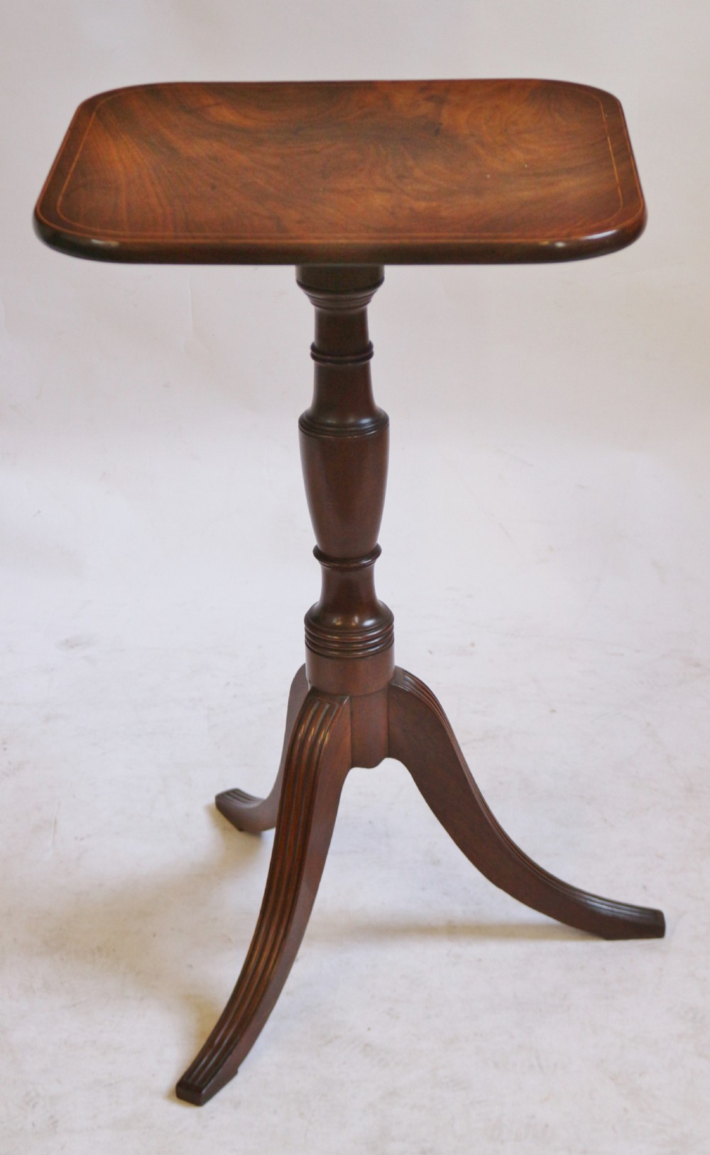 Regency Mahogany Square Tilt-Top Wine Table.
