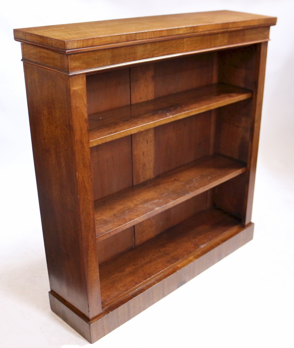 Victorian Walnut Dwarf Open Bookcase