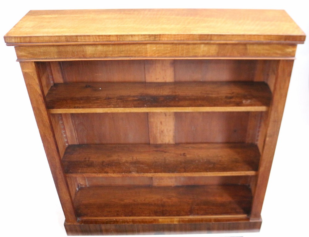 Victorian Walnut Dwarf Open Bookcase View III