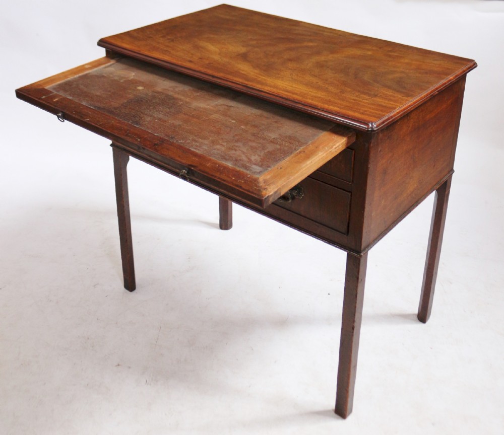 George111 Mahogany 3 Drawer Lowboy with Slide. View V