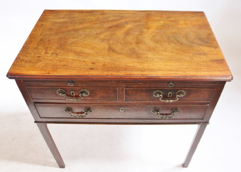 George111 Mahogany 3 Drawer Lowboy with Slide. View VIII