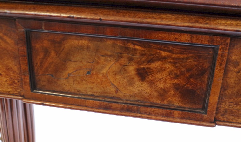 Regency Mahogany Fold Over 3 Leaf Concertina Action Extending Dining Table. View IV