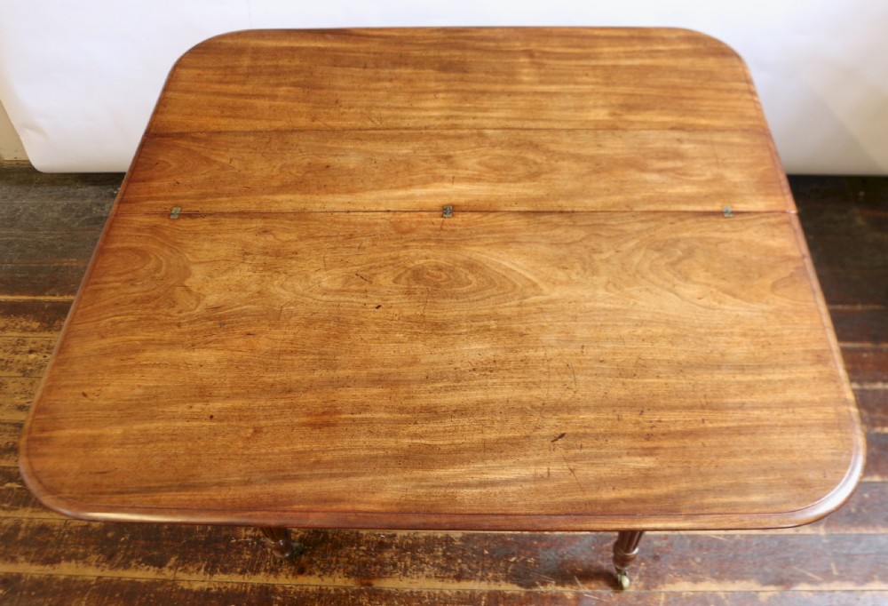 Regency Mahogany Fold Over 3 Leaf Concertina Action Extending Dining Table. View XIII